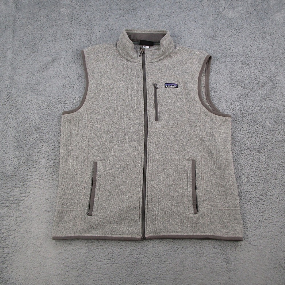 Patagonia Better Sweater Vest Mens XL Gray Full Zip Fleece Knit 25880 FA11